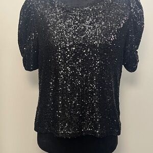 Black sequence blouse